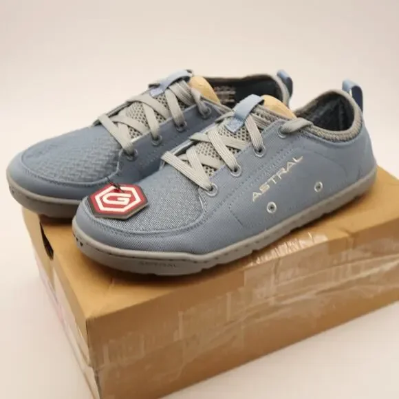 Astral Loyak Women's 7 Minimalist Water Shoes Shadow Blue 2 Sets of Laces NEW