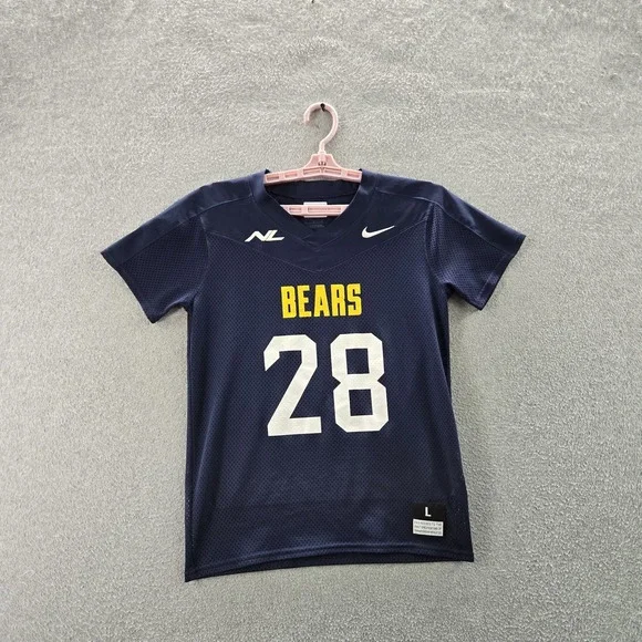 Nike Boy Jersey L Navy Bears Dri-Fit Football Logo Short‎