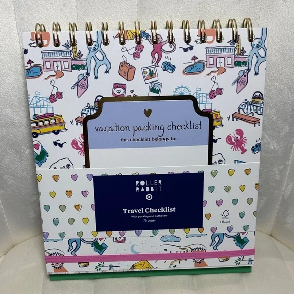 Roller Rabbit Colorful Vacation Packing Checklist