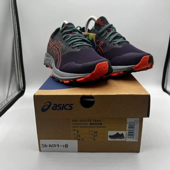 ASICS Gel-Excite‎ Trail~Color Night Shade/Nova Orange Sneakers Women's 7 NEW