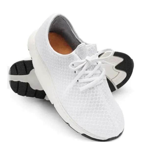 NEW Axis Balance Stabilized Walking Shoes Hammacher Schlemmer Size 5.5 White