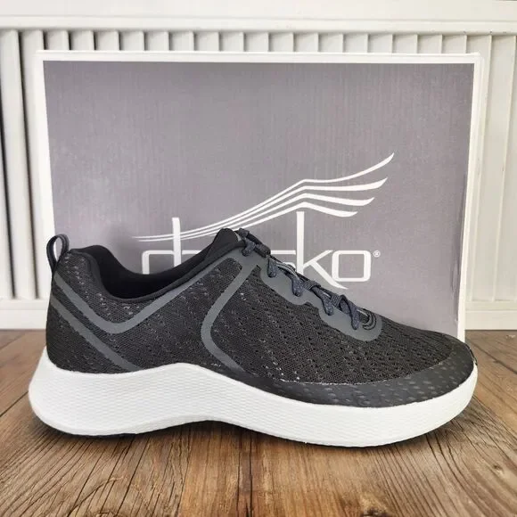 Dansko Sky Mesh Walking Shoes Womens Sz 7 Black White Athletic Comfort Sneakers