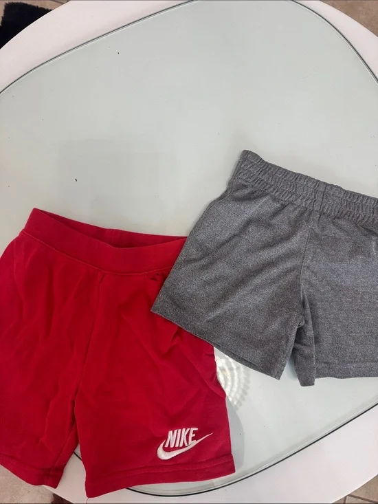 Nike Red Outer Shorts with Gray Inner Liner - Kids