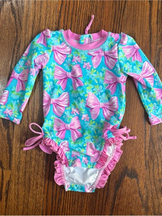 CADEN LANE 3/6 month swim with ruffle