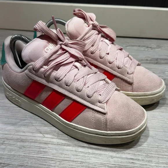 Adidas Grand Court 2.0 Women's 8 Pink Suede