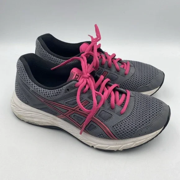 ASICS Women's Gel-Contend 5 Amplifoam Running Shoes Metropolis‎ & Fuchsia Size 7