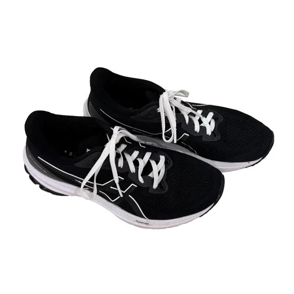 ASICS GT-1000 12 Women's‎ Black Running Shoes/Sneakers; White Soles; Size 8 1/2