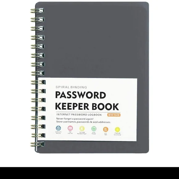 Gray Password Keeper Book