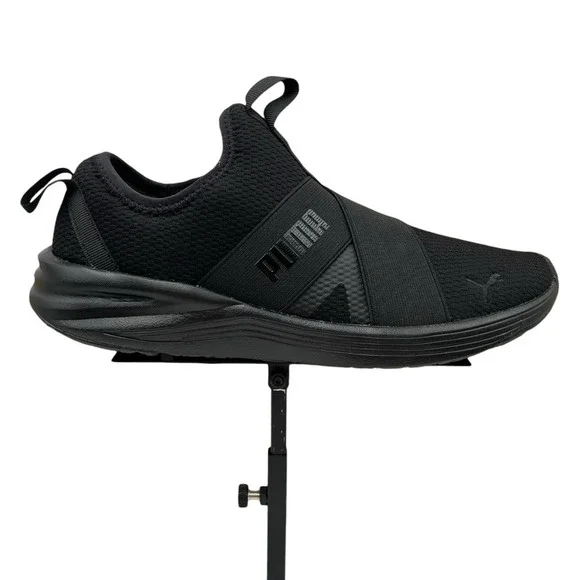 Puma Women's Better Foam Prowl Slip-on Knit Sneaker Size 7.5 Solid Black Stretch