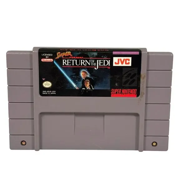 Super Nintendo SNES Star Wars Return Of The Jedi Vintage Video Game TESTED WORKS