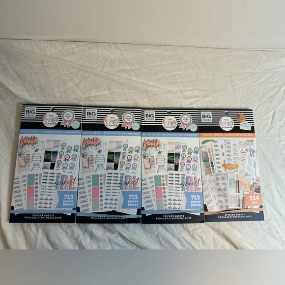 The Happy Planner 4 Pack Stickers 1 Wellness Planning 3 Digital Detox