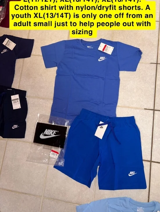 Kids Nike short/shirt set youth XL