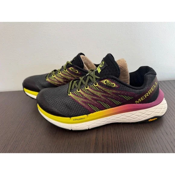 Merrell Rubato Trail Running Shoes‎ Womens 9.5 Black Multi Vibram Sole