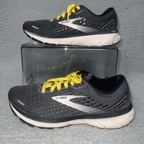 Brooks Ghost 13 Shoes Women's Sz 8.5 Gray/Pink Running Sneakers Lace Up Trainers