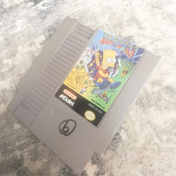 The Simpsons Bart vs the World NES Nintendo Entertainment System Game Cartridge