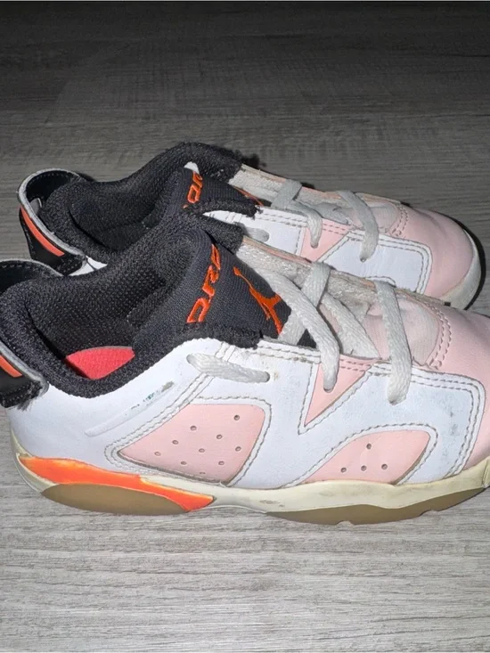 Nike Air Jordan Retro 6 Low Atmosphere Pink/Orange Toddler Size 9C DV3529-102