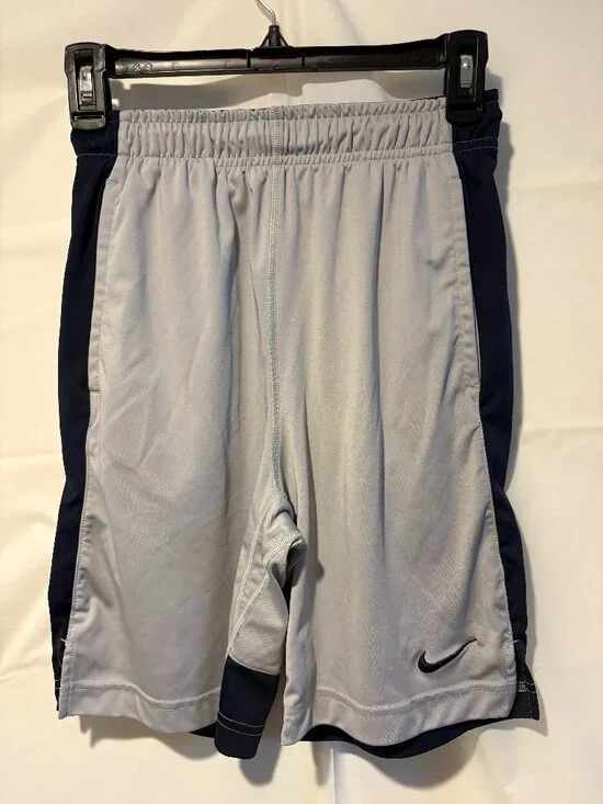 Kids Youth Nike Sz L Grey Dri Fit Athletic Shorts