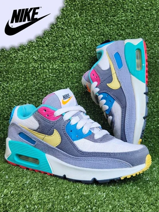 Nike Air Max 90 Sprung Cartepillar Leather Shoes Sneakers Size 4 Youth/Big Boys