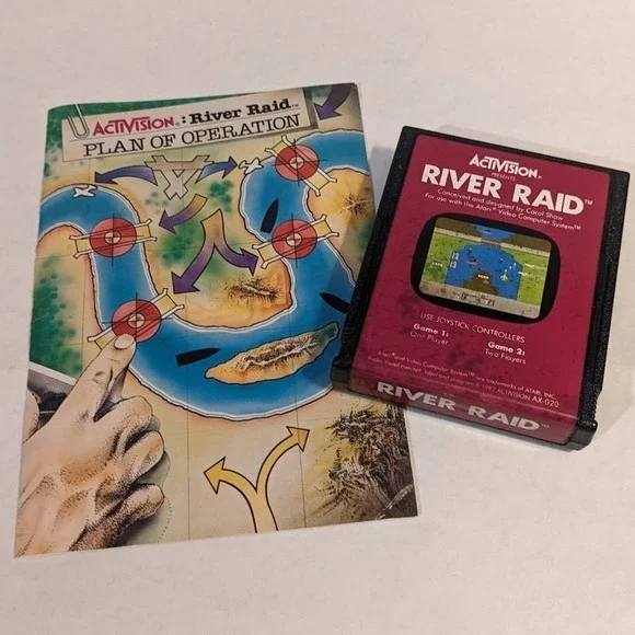 Vintage Atari 2600 River Raid‎ With Rare Game & Manual Untested Activision 1982