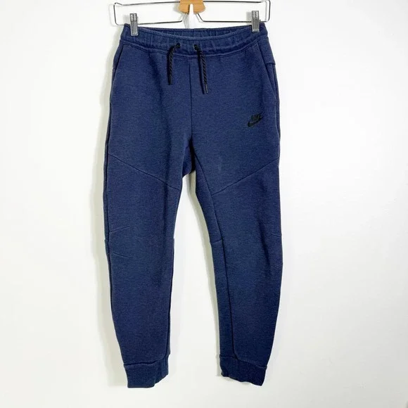 Nike Tech Fleece Joggers Boys Large Navy Blue HV5869-473 Sweatpants