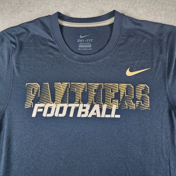 Pittsburgh‎ Panthers Football Nike Dri-Fit Shirt Mens Medium Navy Long Sleeve