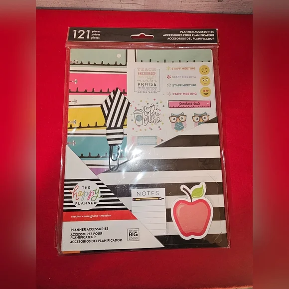 Happy Planner Teacher Classic Sized Accessories Pack 121 Pieces NIP