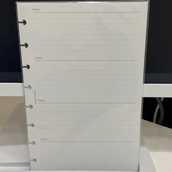 Cloth and Paper Everyday Journaling Focus Inserts in Half Letter size.