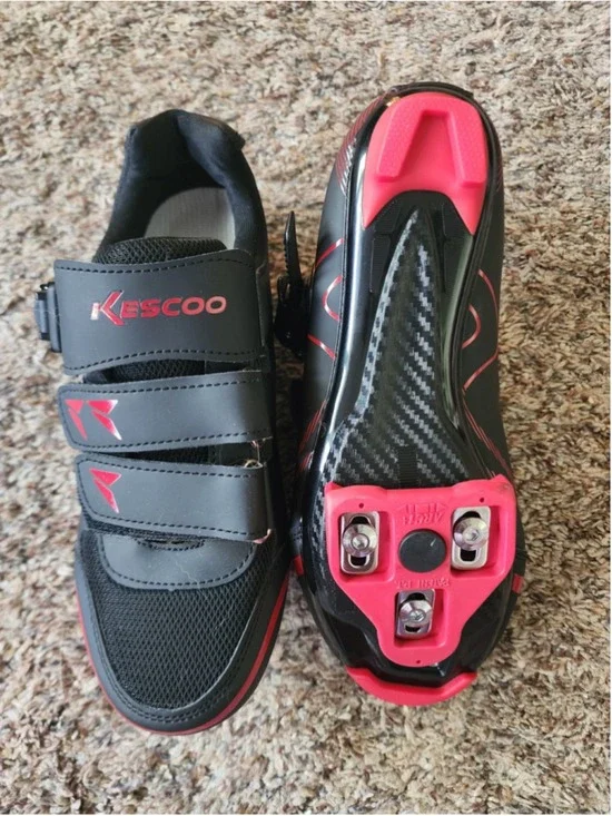 Kescoo Indoor Cycling Shoes EU 38 US Women 7‎ Men 5.5 Peloton Cleats NWOT