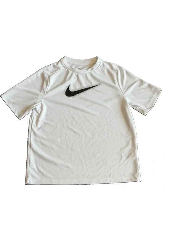 Nike White Tee with Black Swoosh Logo Youth XL