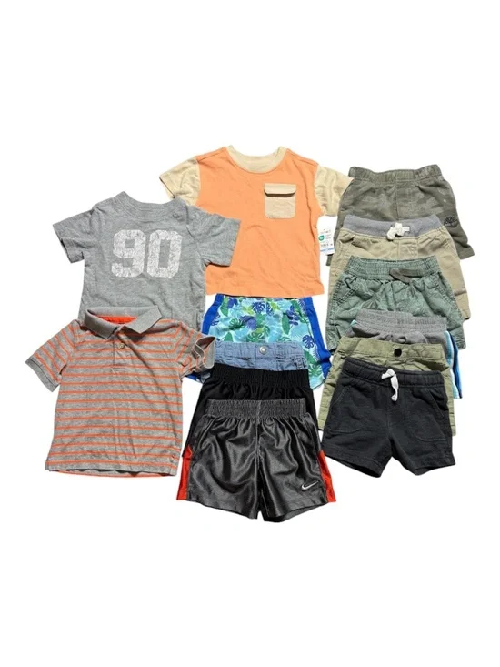 Toddler Baby Boy Summer Clothing Bundle Shirts and Shorts Size 12 Months