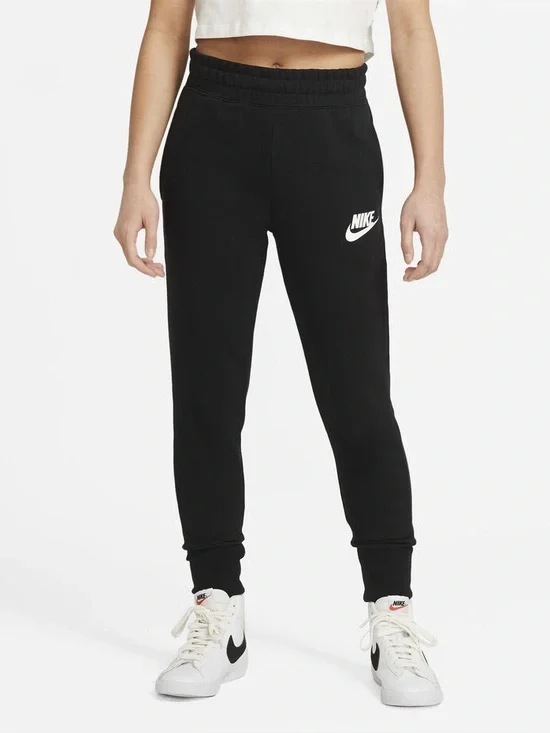Nike Sportswear Club Kids' (Girls') French Terry Pants DC7211-010 Black Size XL