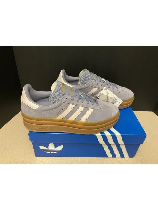 New! Adidas Gazelle Bold Violet Purple/Pale Pink Shoes. Youths 6.5Y. Womens 7.5