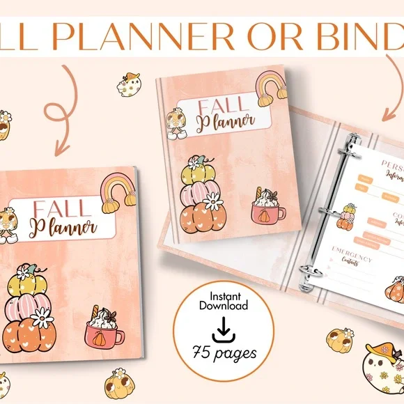 Fall Planner with Cute Illustrations