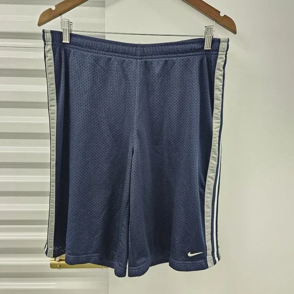Nike Youth XL 18-20 Mesh Basketball Shorts Blue Athletic Swoosh Dri-FIT