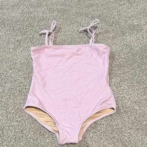 Shade Critters Palm Beach Purple Ribbed toddler one piece bathing‎ suit size 4T