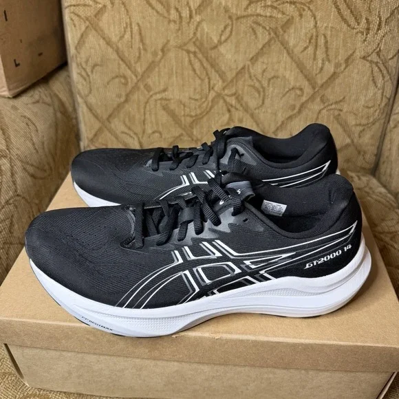 Asics GT-2000 14 Black White Running Shoes Women's Size 10.5 Wide EXCELLENT!