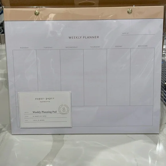 Sugar Paper Undated Weekly Planning Pad