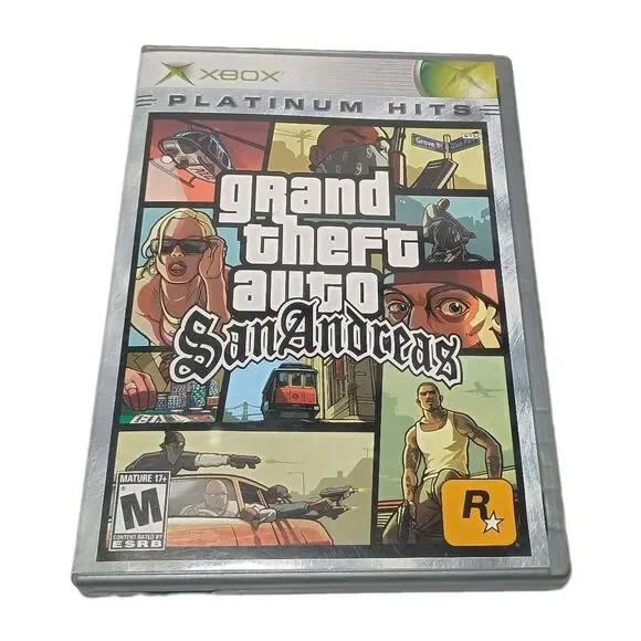Grand Theft Auto San Andreas Platinum Hits - Microsoft Original Xbox No Manual