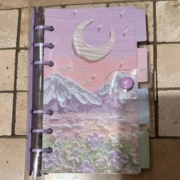 Purple and Pink Mountain Planner