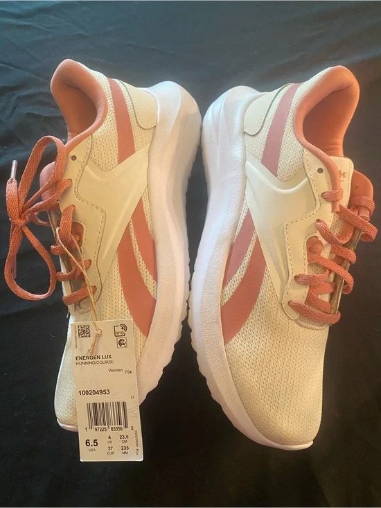 Reebok Energen Lux Lightweight Running Sneakers in Cream & Dusty Rose