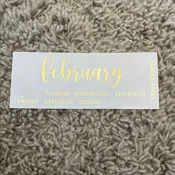 Caress Press February Weekly Planner Sticker