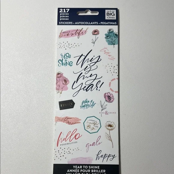 The Happy Planner Year to Shine Sticker Set - Pink, Blue, Gold