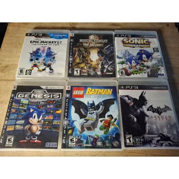 Lot of 6 PlayStation 3 PS3 Games Sonic, Lego, Batman, Mickey, Genesis Collection