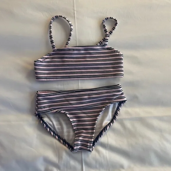 Pink and blue 2 piece swim suit - 170