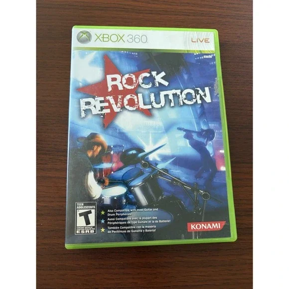 Rock Revolution XBOX 360‎ Video Game Korn Metallica Linkin Park band