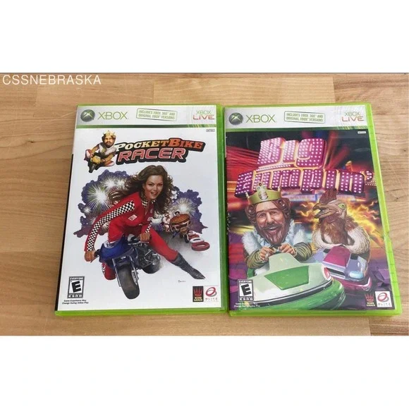 PocketBike‎ Racer Big Bumpin' 2 Xbox Xbox 360 Game Lot Burger King CIB