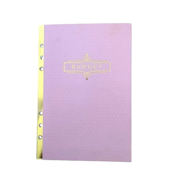 Recollections Budget Planner Inserts With Pink Cover & Gold Accents 40 Sheets 6-