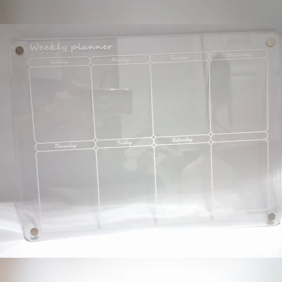 Transparent Acrylic Weekly Planner
