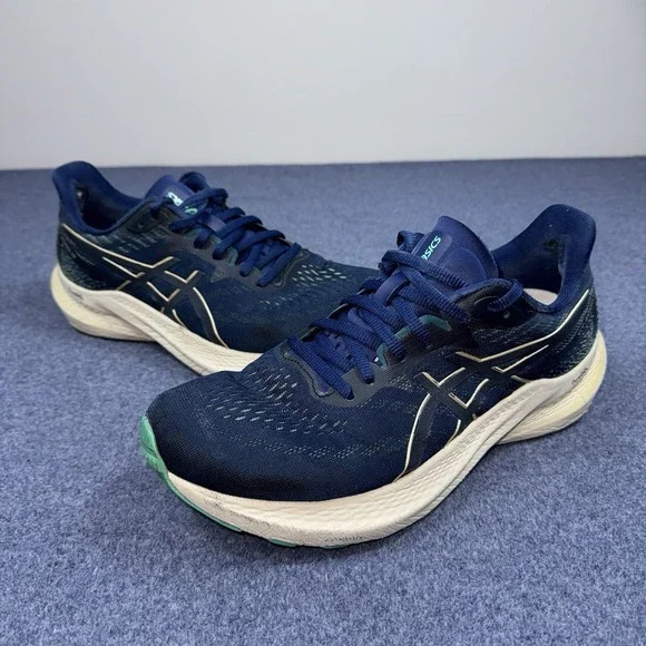 Asics GT 2000 12 Blue Expanse Champagne Running Shoes 1012B506-401 Womens 9.5