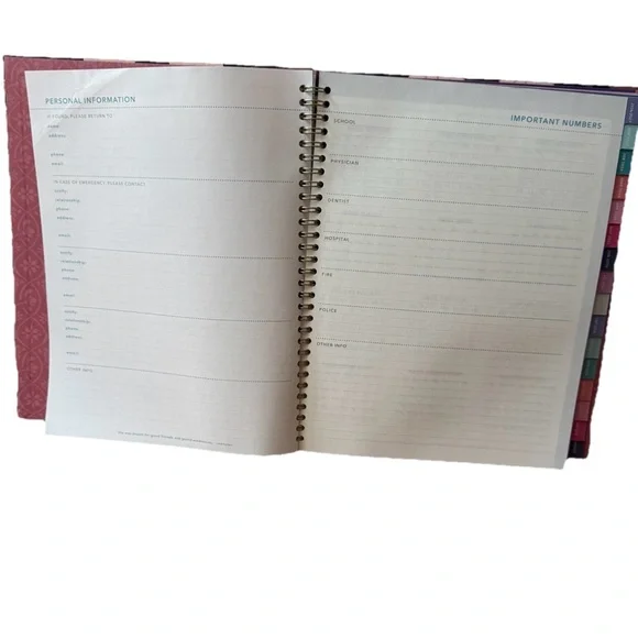 Clementine Paper inc 12-month Large Size Planner green Floral Jan- Dec 2026 Hard